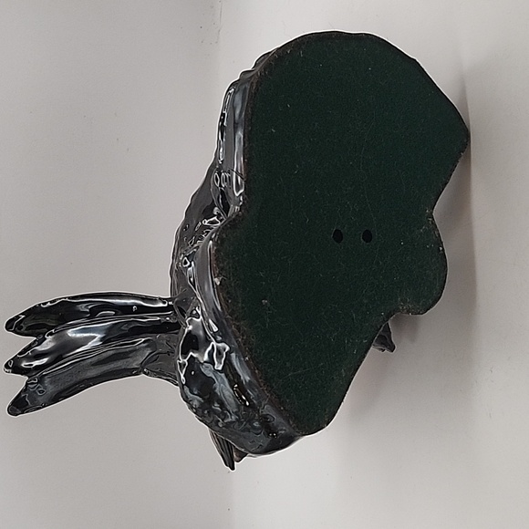 Vintage Speckled Bird w/ Chic Glazed Porcelain Figurine 10" X 8" X 6.5" - Picture 6 of 11